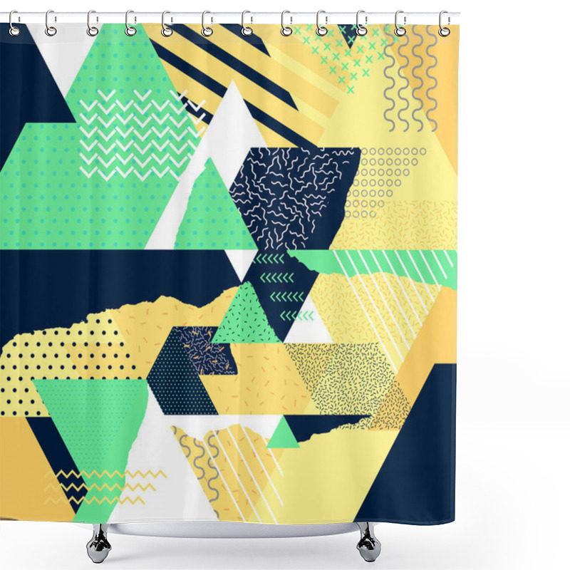 Personality  Art Geometric Background Shower Curtains