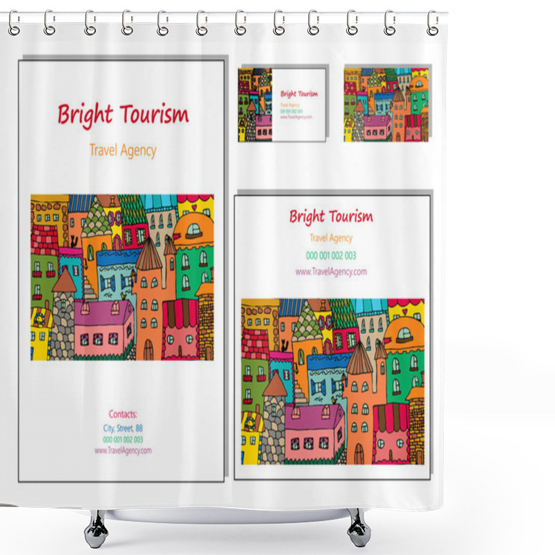 Personality  Travel Background Design. Shower Curtains