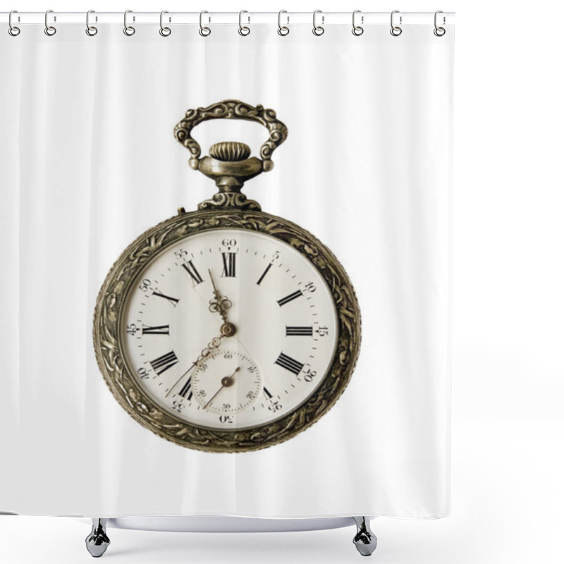 Personality  Old Pocket Watch Shower Curtains