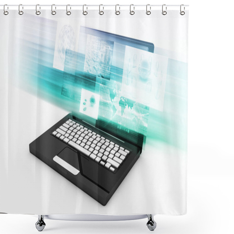 Personality  Modern Technology Shower Curtains