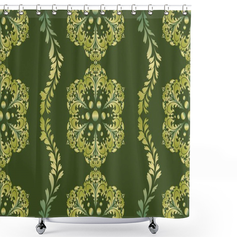 Personality  Damask  Flowers Pattern For Various Printing Works Shower Curtains