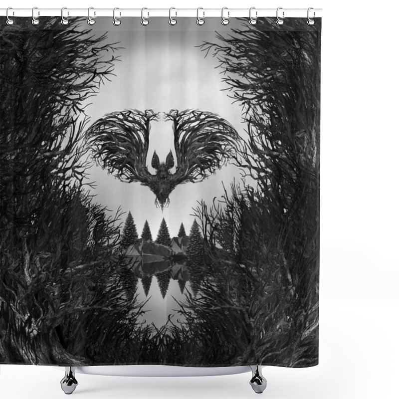 Personality  Scary Skull Background Shower Curtains