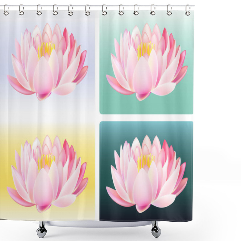 Personality  Vector Illustration Of Lotus Shower Curtains