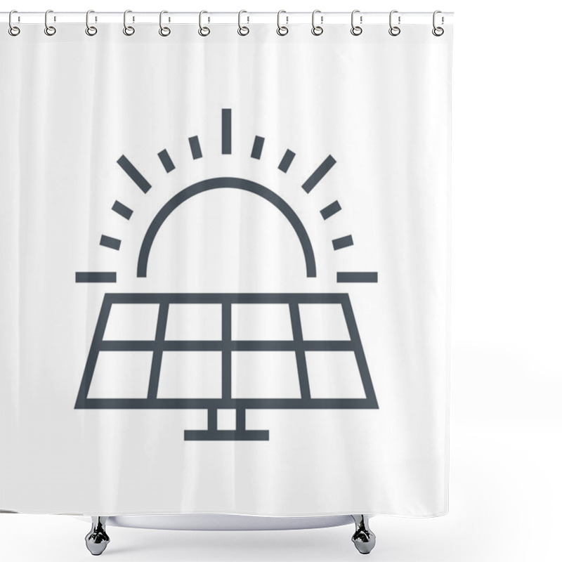 Personality  Solar Power Icon Shower Curtains