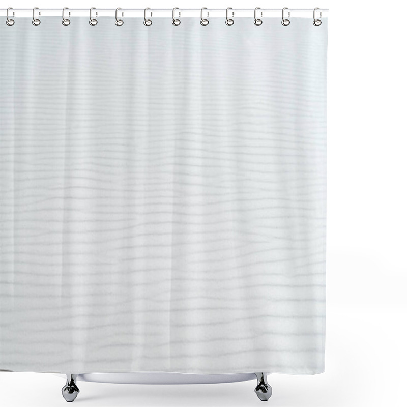 Personality  Clear White Wavy Sand Textured Background Shower Curtains