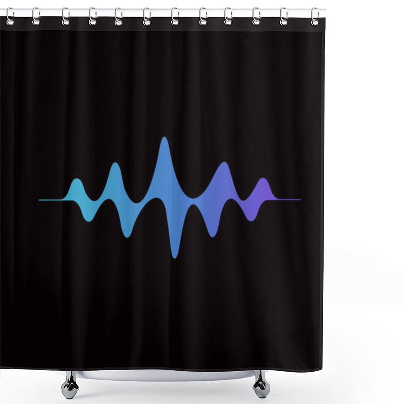 Personality  Abstract Music Wave Design For Music Background Use, Vector Illu Shower Curtains