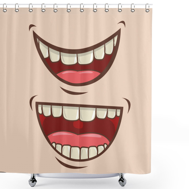 Personality  Mouth Design Shower Curtains