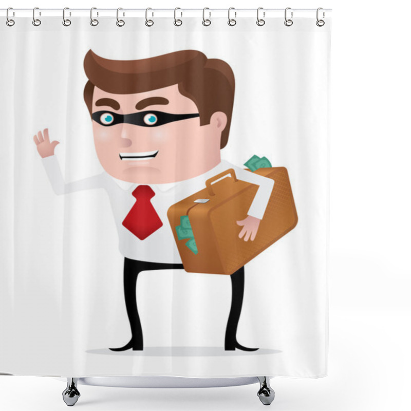 Personality  Stealing Money Shower Curtains