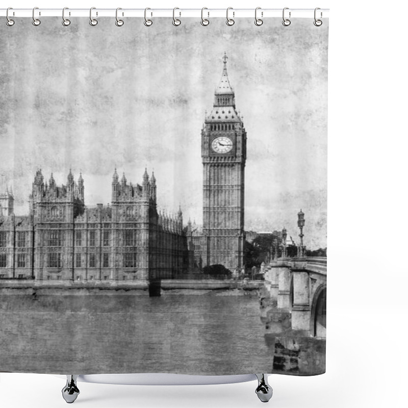 Personality  Buildings Of Parliament With Big Ben Shower Curtains