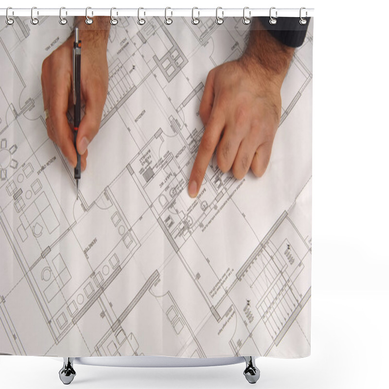 Personality  Drawing Hand Shower Curtains