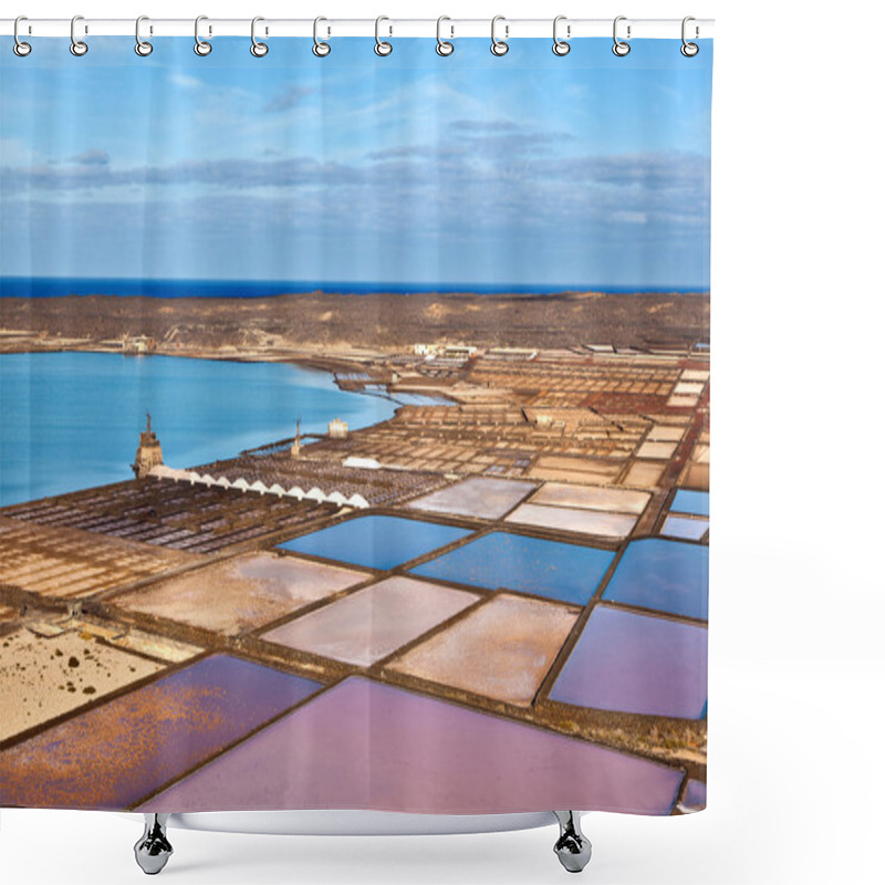 Personality  Salt Refinery, Saline From Janubio, Lanzarote Shower Curtains