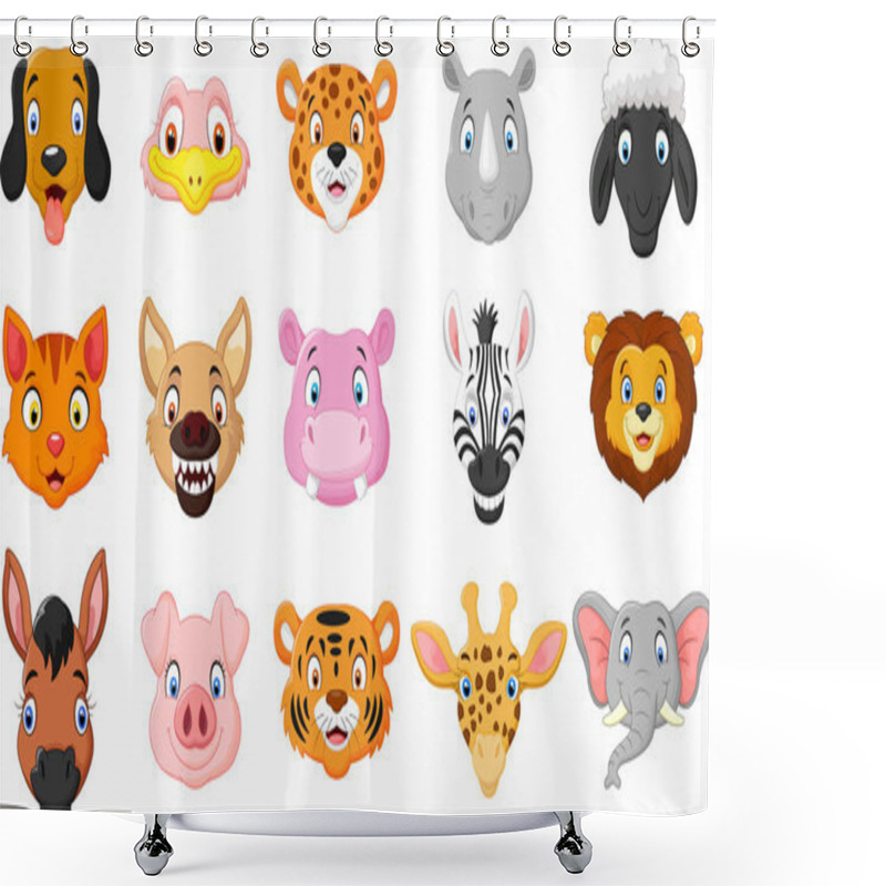 Personality  Animal Head Cartoon Collection Shower Curtains