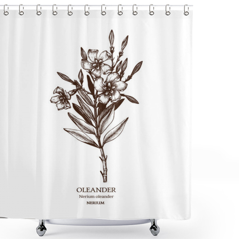 Personality  Poisonous Plant Nerium Oleander Shower Curtains