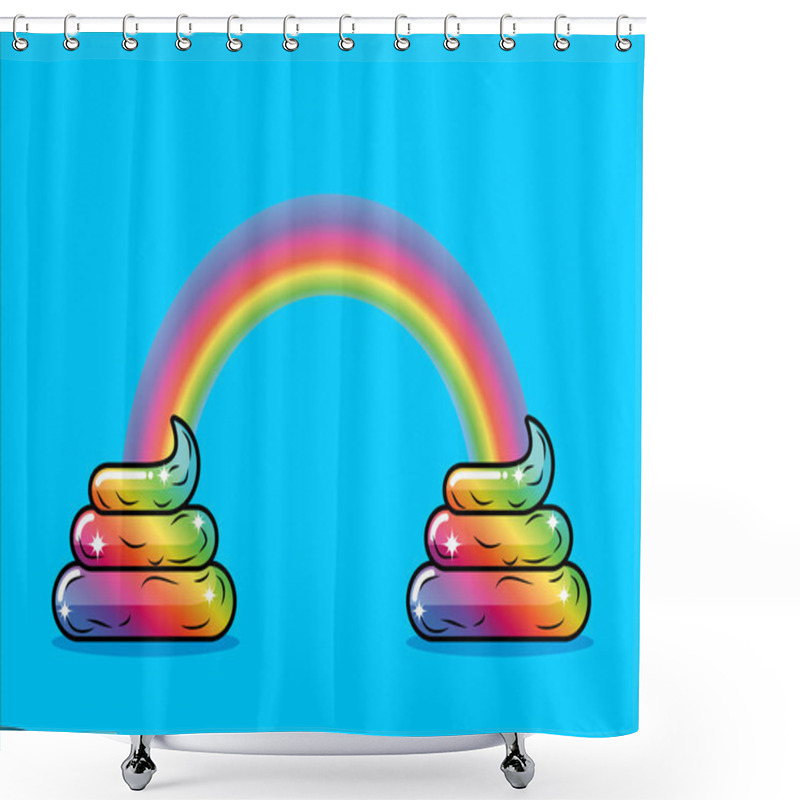 Personality  Turd Unicorn And Rainbow. Appearance Of Rainbow Shit Fabulous An Shower Curtains