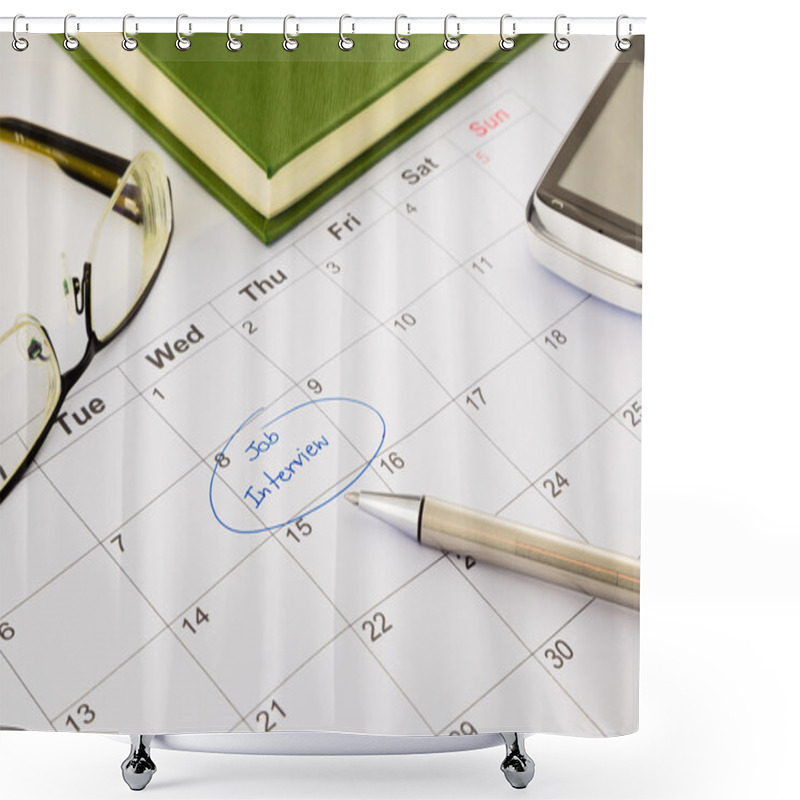 Personality  Job Interview Appointment On Schedule Shower Curtains