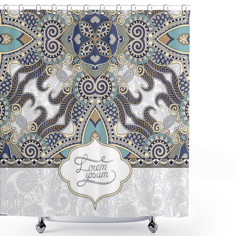 Personality  Unusual Floral Ornamental Template With Place For Your Text, Ori Shower Curtains