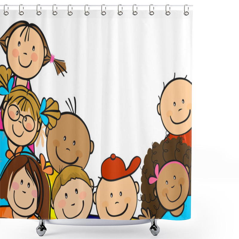 Personality  Children Together Shower Curtains