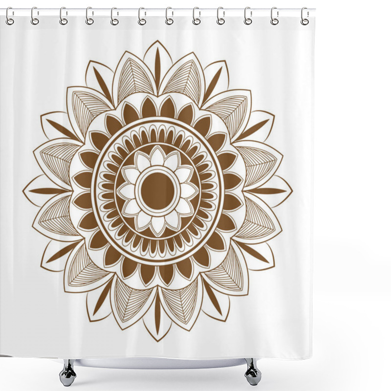 Personality  Flower Mandala Vector Design. Shower Curtains