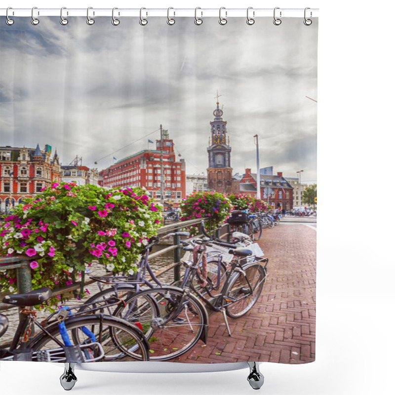 Personality  Evening Amsterdam Center At Doelensluis Bridge Shower Curtains