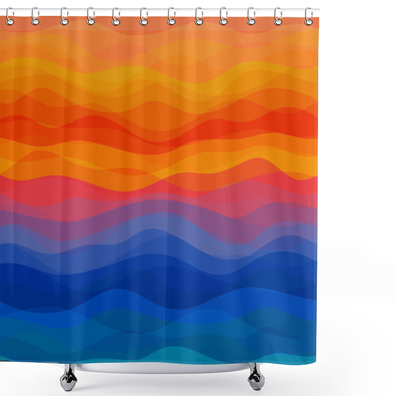 Personality  Abstract Wavy Background Shower Curtains