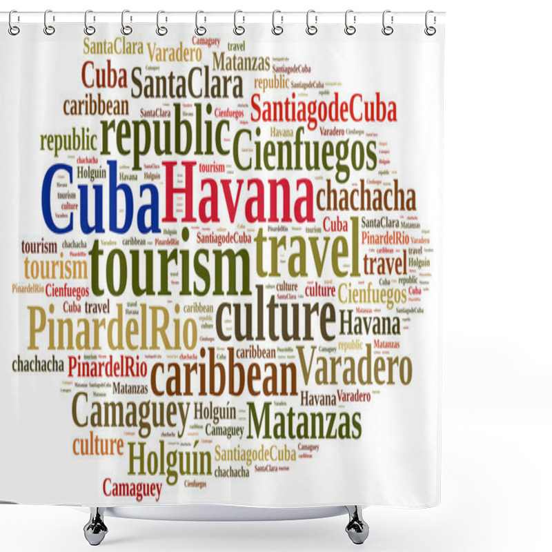 Personality  Cuba Tourism. Shower Curtains