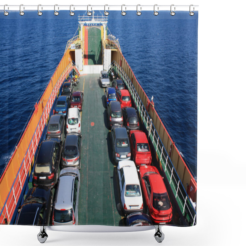 Personality  Ferry Boat Shower Curtains