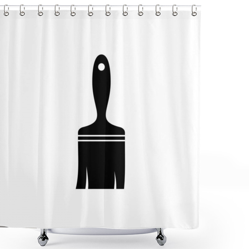 Personality  Paint Icon. Paint Brush Vector Icon. Paint Roller Icon Shower Curtains