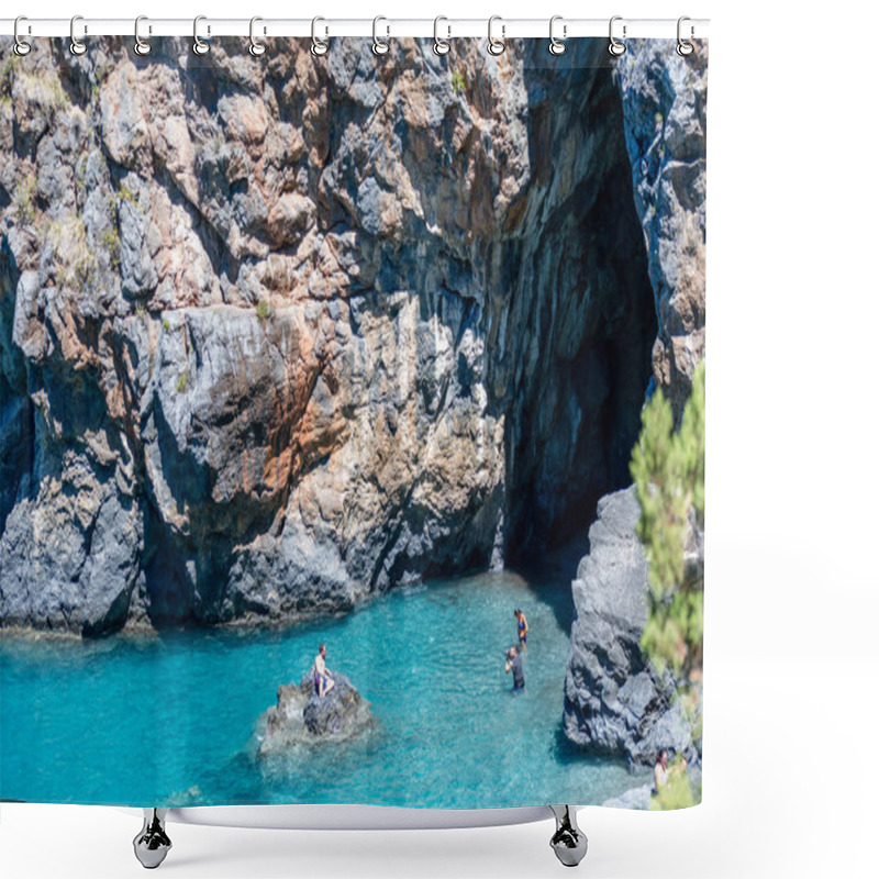 Personality  San Nicola DArcella, Italy / 20th July 2016 / Hidden Beach Of Arco Magno Shower Curtains