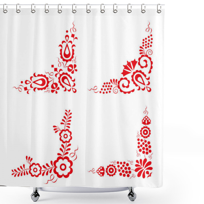 Personality  Set Of Four Traditional Folk Ornaments Shower Curtains