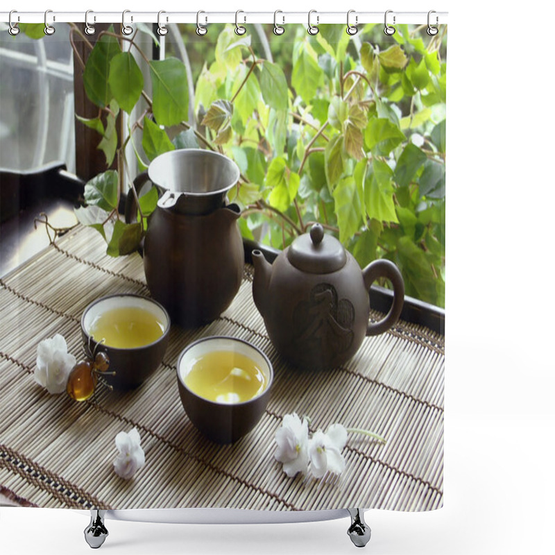 Personality  China Tea Ceremony Shower Curtains