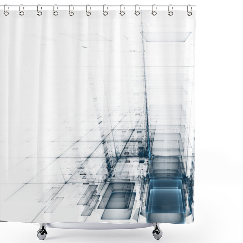 Personality  Abstract Science Or Technology Background Shower Curtains