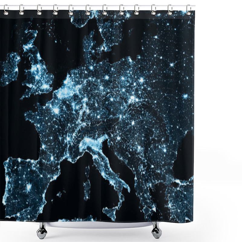 Personality  Physical Europe Map Illustration. Map Illustration. Elements Of This Image Furnished By NASA Shower Curtains