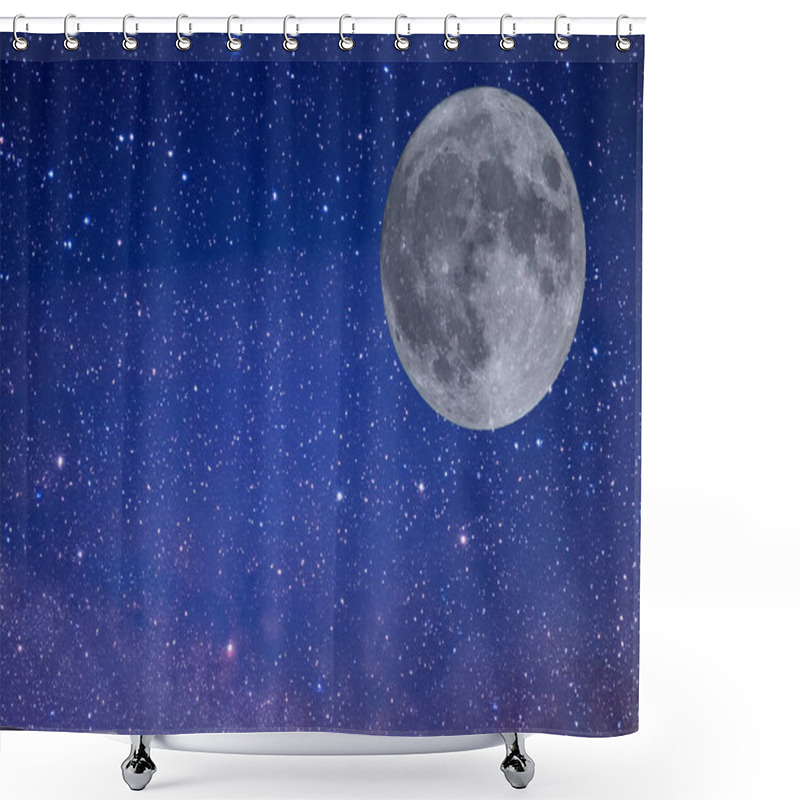 Personality  Wolf. Moon. Super Full Moon With Dark Background. Spain. Europe. Photo. 13. January. 2025. Supermoon. Eclipse. Stars. Night. Conjunction. Alignment. Mars. Jupiter. Uranus. Neptune. Venus. Saturn. First. Shower Curtains