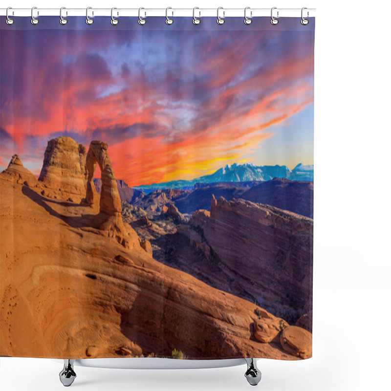 Personality  Panorama Of Arches National Park Shower Curtains