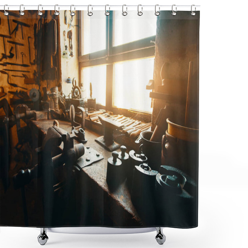 Personality  Old Smithy Workshop Interior Shower Curtains