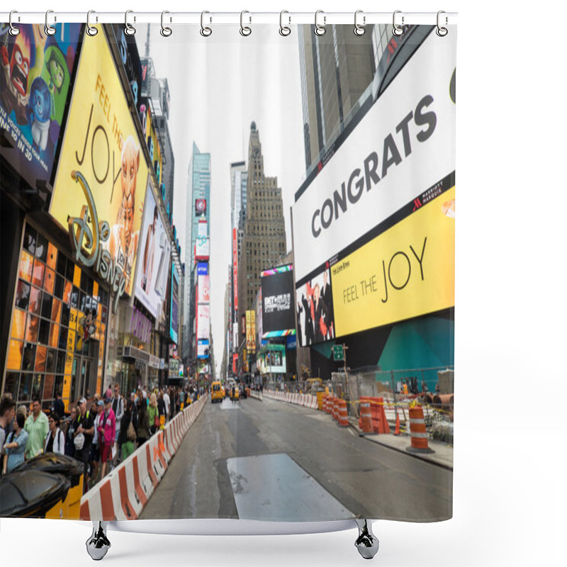 Personality  Times Square On Day Time Shower Curtains