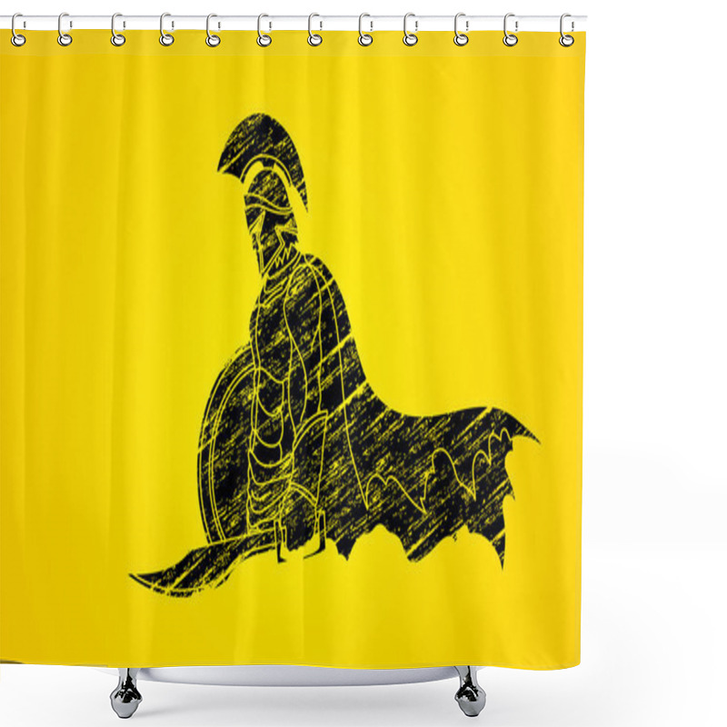 Personality  Spartan Warrior With Sword And Shield. Shower Curtains