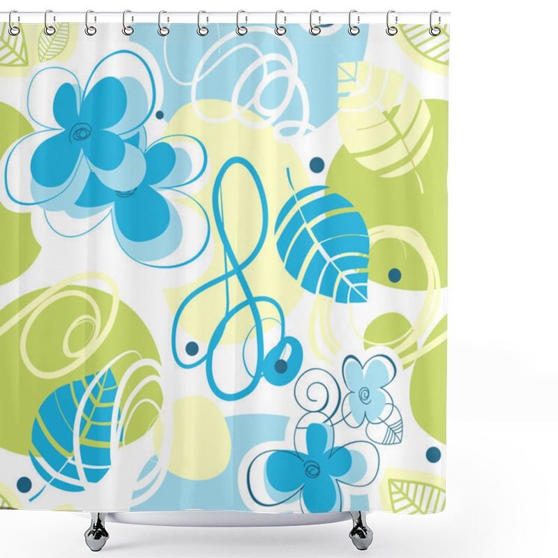 Personality  Floral Seamless Pattern Shower Curtains