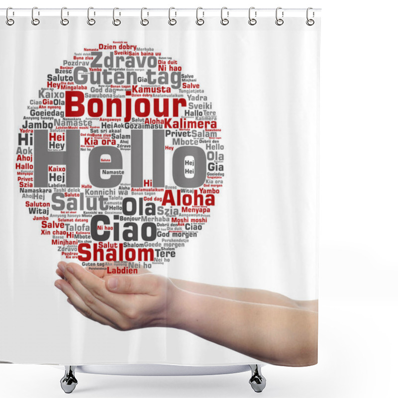 Personality   Greeting International Word Cloud Shower Curtains