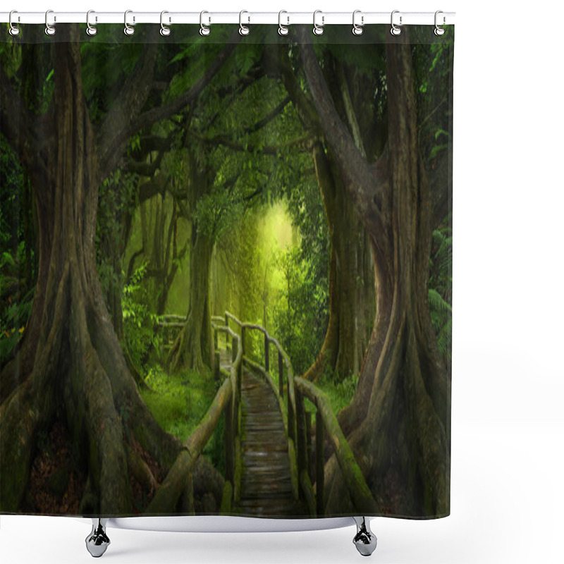 Personality  Asian Rainforest Jungle In August Shower Curtains