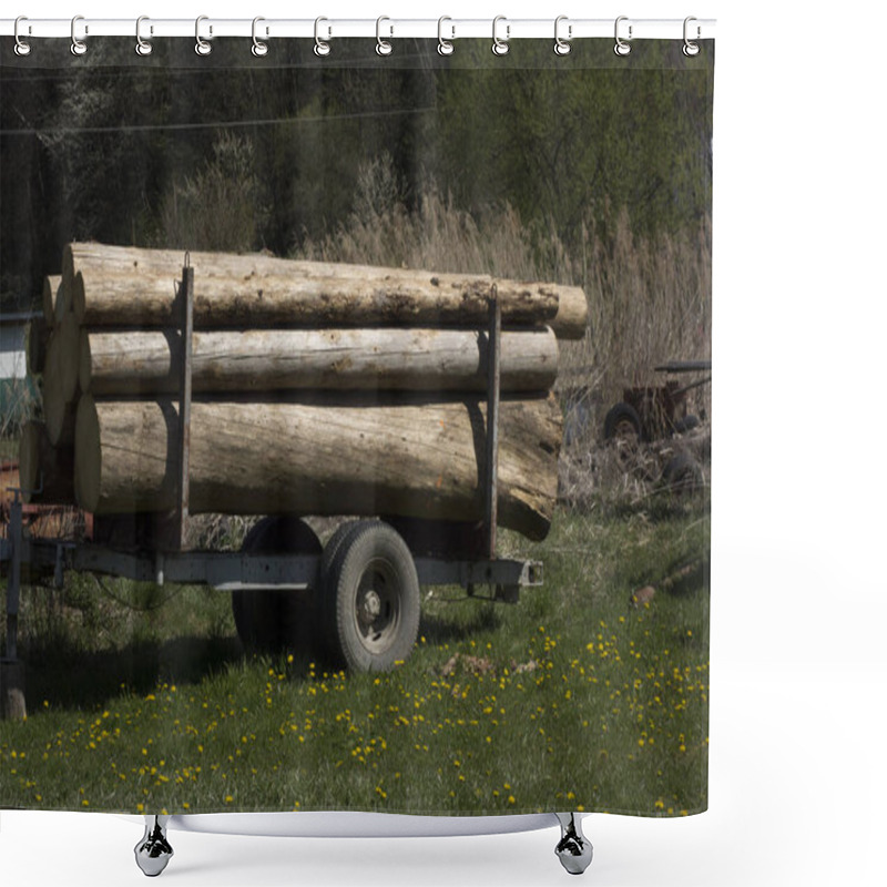 Personality  Wood Transport And Logistics In Forestry And The Forest Management Shower Curtains