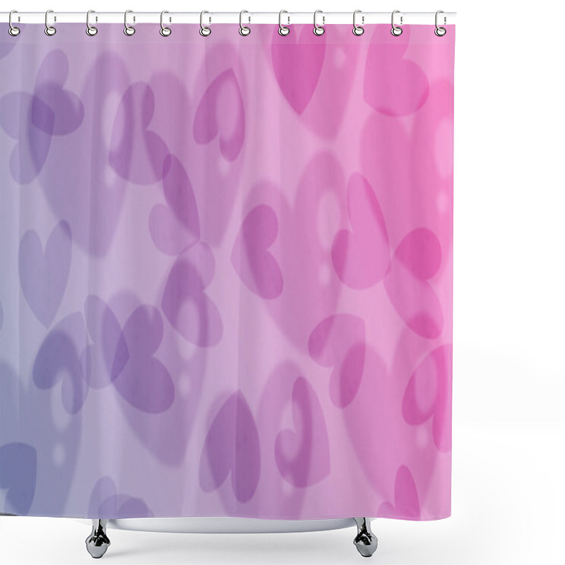 Personality  Hearts Gradient Background Shower Curtains