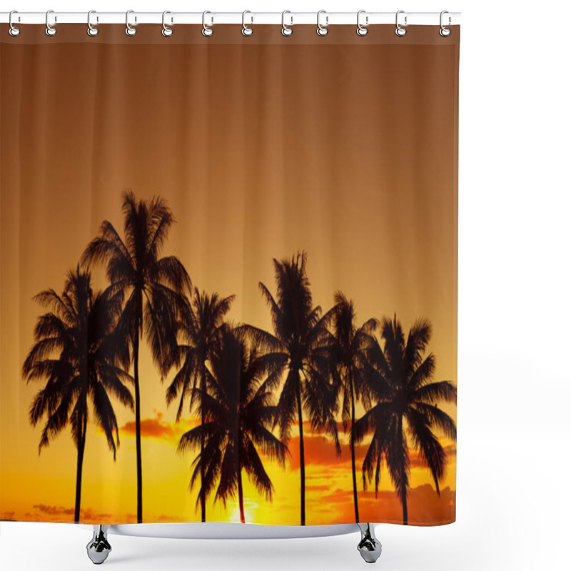 Personality  Beautiful Sunset In Hawaii Shower Curtains