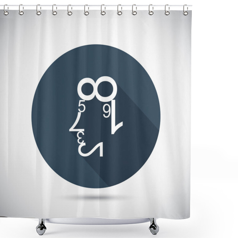 Personality  Human Face Of The Data Figures Shower Curtains