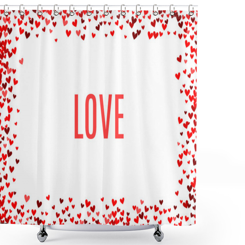 Personality  Romantic Red Heart Background. Vector Illustration Shower Curtains