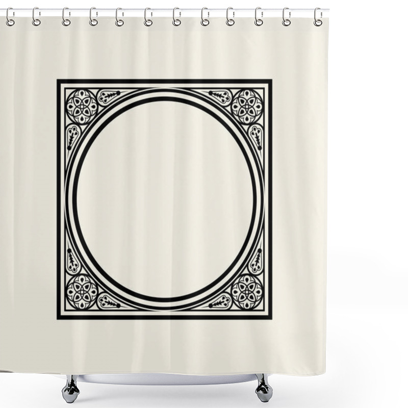 Personality  Elegant Frame In Victorian Style Shower Curtains