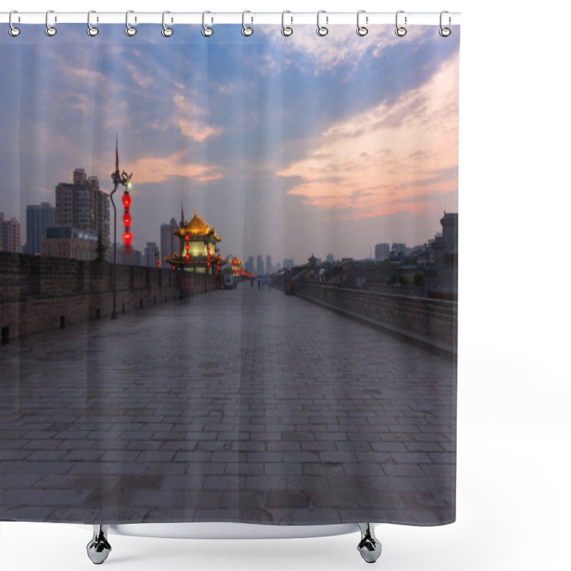 Personality  China Xi'an City Wall Shower Curtains