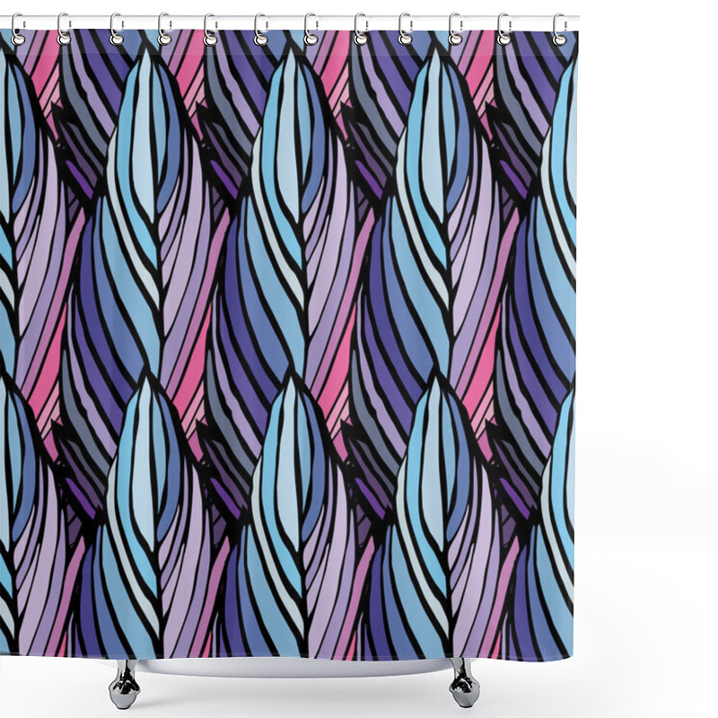 Personality  Feather Seamless Pattern Shower Curtains