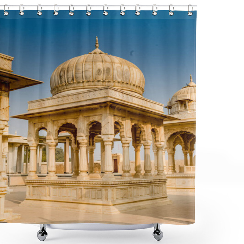 Personality  Bikaner, Rajasthan / India - January 2019 : Fort Bikaner Rajasthan India, Camel Festival Shower Curtains