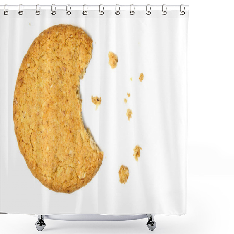 Personality  Cookie With Crumbs Overhead View Shower Curtains